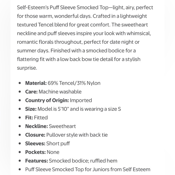 SELF ESTEEM || Light Blue Puff Sleeve Blouse. Sz. L - Picture 14 of 16